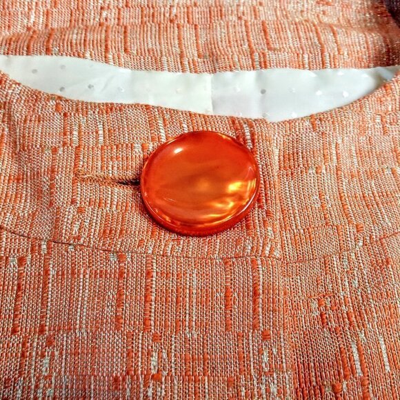 Eye Orange Shimmer Linen Blend Crop Jacket - Picture 5 of 8